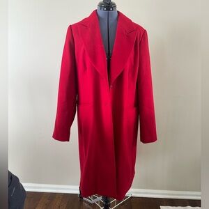 Banana Republic Vibrant Red Women's Coat - LARGE